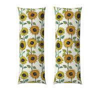FZGGWYHL Federa decorativa per cuscino con stampa di girasoli romantici, 50,8 x 137,2 cm