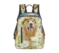FZGGWYHL Golden Retriever Dog stampato Zaino leggero borsa da viaggio Zaino casual