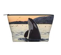 FZGGWYHL Killer Whale - Borsa da viaggio con stampa di balena, Nero , Taglia unica, Organizer per borse
