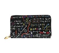 FZGGWYHL Portafoglio in pelle stampata con formula matematica, portatile, organizer da viaggio, pochette neutra