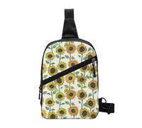FZGGWYHL Romantico girasoli stampato pacchetto petto diagonalmente Crossbody Bag