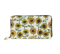 FZGGWYHL Romantico girasoli stampato portafoglio portatile da viaggio organizzatore neutro pochette