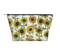 FZGGWYHL Romantico girasoli stampato quotidiano Storage Bag Travel Toiletry Bag Cosmetic Bag, Nero , Taglia unica, Organizer per borse