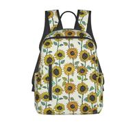 FZGGWYHL Romantico Girasoli stampato Zaino leggero Borsa da viaggio Zaino casual