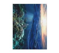 FZGGWYHL Sea Turtle Floating Up and Over Coral stampato flanella coperta coperta coperta