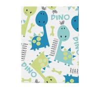 FZGGWYHL Simpatico dinosauro stampato flanella coperta coperta coperta