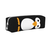 FZGGWYHL Simpatico pinguino stampato in pelle penna caso portatile cancelleria borsa di stoccaggio matita sacchetto, bianco, Taglia unica, Portamonete