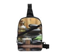 FZGGWYHL Stones and Spa Oil on The Wood Near a Pond stampato petto pacchetto diagonalmente Crossbody Bag