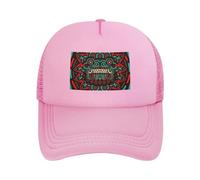 FZGGWYHL Sugar and Skulls Day of The Dead Dragon Totem stampato adulto Mesh Baseball Cap Casquette regolabile copricapo adulto, rosa, 4-8