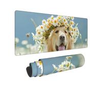 FZGGWYHL Tappetino per mouse stampato con cane Golden Retriever, 30 x 80 cm, tappetino per tastiera