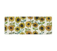 Fzggwyhl Tappetino per mouse stampato con girasoli romantici per la protezione del desktop