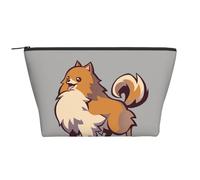 FZGGWYHL Trousse da viaggio con stampa di cane Pomerania in stile cartone animato, Nero , Taglia unica, Organizer per borse