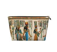 FZGGWYHL Trousse da viaggio in pelle stampata con scritta "women in ancient egypt", borsa da viaggio con cerniera, Oro, Taglia unica