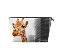 FZGGWYHL Trousse da viaggio in pelle stampata giraffa in New York con cerniera organizer da viaggio, Argento, Taglia unica