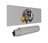 FZGGWYHL Us Army Cool Bandiera Americana Aquila Stampato Mouse Pad 11.8x31.5 In Tastiera Mat Desktop Pad