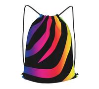 FZGGWYHL Zainetto casual con stampa zebra con coulisse, Nero , M