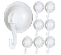 FZGUSYAF Ganci Ventose Sottovuoto Potenti Rimovibile Riutilizzabile Senza Chiodi e Colla per Qualsiasi Superficie Liscia e Piatta in Bagno, Cucina o Ufficio - 8 Pezzi