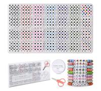 FZIIVQU 1400 Pezzi Perline Lettere per Braccialetti, 4x7 mm Rotondo Lettere, Braccialetti con Cuore Numero Perline Fai Da Te Gioielli Regalo