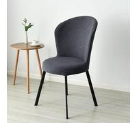FZKun Coprisedia con schienale rotondo, per sedia da pranzo, ispessito, elasticizzato, antiscivolo, lavabile, elastico, per sala da pranzo, cucina, hotel, ristorante, banchetti, set di 2/4/6 (6 pezzi,