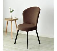 FZKun Coprisedia con schienale rotondo, per sedia da pranzo, ispessito, elasticizzato, antiscivolo, lavabile, elastico, per sala da pranzo, cucina, hotel, ristorante, banchetti, set di 2/4/6 (6 pezzi,