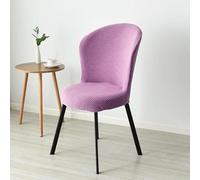 FZKun Coprisedia con schienale rotondo, per sedia da pranzo, ispessito, elasticizzato, antiscivolo, lavabile, elastico, per sala da pranzo, cucina, hotel, ristorante, banchetti, set di 2/4/6 (6 pezzi,