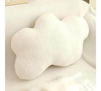 FZKun Cuscini in peluche a forma di nuvola, graziosi cuscini estetici morbidi per la vita, per camera da letto, ufficio, auto, sedia, decorazione domestica (bianco)