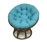FZKun Cuscino per sedia Papasan - Cuscino imbottito rotondo e spesso, morbido per dondolo - Confortevole - Per interni ed esterni (blu pavone, 40 cm)