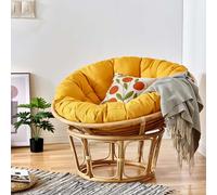 FZKun - Cuscino per sedia sospesa - Stile nido confortevole - Rotondo e spesso - Cuscino di supporto morbido per amaca Papasan, sedie a uovo radar, uso interno ed esterno, balcone, giardino H, 120