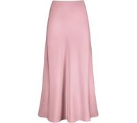 FZKun Gonna Lunga in Satin da Donna - Gonna Estiva Elegante E Fluida in Tinta Unita Vita Alta Elastica Linea A Gonna Sirena Modesta Gonne da Lavoro Classiche (XXL,Rosa)