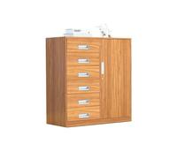 FZL02068LM Cartella Armadietto a 6 cassetti Armadietto multifunzionale for la casa Armadietto for file dati in metallo for ufficio Cartelle di file(Natural)