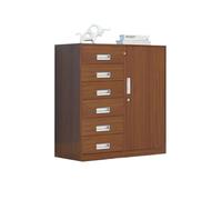 FZL02068LM Cartella Armadietto a 6 cassetti Armadietto multifunzionale for la casa Armadietto for file dati in metallo for ufficio Cartelle di file(Bruin)