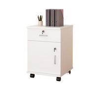 FZL02068LM Cartella Armadietto for documenti da ufficio con armadietto basso mobile con chiusura semplice e organizer for file con cassetti Cartelle di file(Bianco)