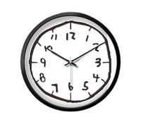 FZL02068LM Decorare Simpatico orologio da parete in stile doodle silenzioso | Design versatile alimentato a batteria(16inches)