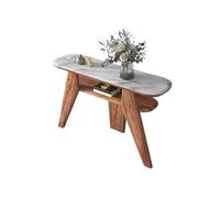FZL02068LM Mobile Consolle in marmo moderne e concise, scrivania a strisce in stile cinese for ingresso stoccaggio(Grande)
