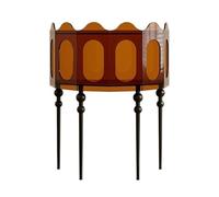 FZL02068LM Mobile Tavolo consolle in acrilico 31,1" P x 15,75" W x 37,4" H, tavolo consolle esagonale, tavolo d'ingresso for divano, foyer, corridoio, soggiorno, moderno stoccaggio(Orange)