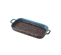 FZL02068LM Pirofile da Forno Grande teglia Rettangolare da 30,6 cm in Ceramica for Cucinare e for Uso Quotidiano, Adatta for Forno e microonde. Pirofila da Forno(Blue)