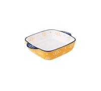 FZL02068LM Pirofile da Forno Teglia da Forno in Ceramica da 500 ml, graziosa Ciotola a Forma di Doppio Orecchio Dipinta a Mano, teglia da Forno for la casa Pirofila da Forno