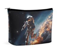 FZMTLDS Beauty case da donna con astronauta che vola nello spazio, borsa da toilette organizer per trucchi con cerniera, stile, taglia unica