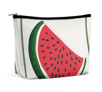 FZMTLDS Beauty case da donna con clip art a forma di anguria, organizer per trucchi con cerniera, stile unico