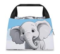 FZMTLDS Borsa per il pranzo con elefante bianco per le donne borsa termica per il pranzo grande capacità borsa per il pranzo borsa termica per il pranzo