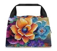 FZMTLDS Borsa per il pranzo Fiore Diamond Painting Lunch Box per le donne Borsa termica per il pranzo Grande Capacità Lunchbox Lunch Cooler Bag