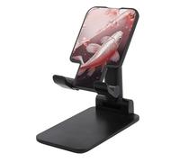 FZMTLDS Cherry Blossom Red Carp Supporto per telefono cellulare pieghevole per scrivania Supporto portatile per cellulare da tavolo Supporto per telefono completamente regolabile per scrivania adatto