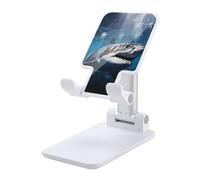 FZMTLDS Great White Shark Supporto per telefono cellulare pieghevole per scrivania Supporto per cellulare portatile Dock da tavolo Supporto per telefono completamente regolabile per scrivania Adatto