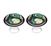FZMTLDS Little Green - Confezione da 2 pomelli rotondi per cassetti da cucina, in acciaio inox, per cassetti e armadietti