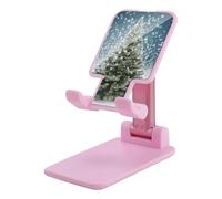 FZMTLDS Merry Christmas Pine Tree Supporto per telefono cellulare pieghevole per scrivania Supporto per cellulare portatile Dock da tavolo Supporto per telefono completamente regolabile per scrivania