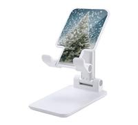 FZMTLDS Merry Christmas Pine Tree Supporto per telefono cellulare pieghevole per scrivania Supporto per cellulare portatile Dock da tavolo Supporto per telefono completamente regolabile per scrivania