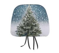 FZMTLDS Merry Christmas - Set di 2 copri poggiatesta per auto, antipolvere, con motivo natalizio, per poggiatesta auto, furgoni, camion