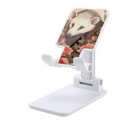 FZMTLDS Opossum and Roses Supporto per telefono cellulare pieghevole per scrivania Supporto per cellulare portatile Dock da tavolo Supporto per telefono completamente regolabile per scrivania adatto