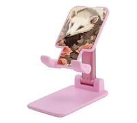 FZMTLDS Opossum and Roses Supporto per telefono cellulare pieghevole per scrivania Supporto per cellulare portatile Dock da tavolo Supporto per telefono completamente regolabile per scrivania adatto