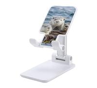 FZMTLDS Sea Otter Family Supporto per telefono cellulare pieghevole per scrivania Supporto per cellulare portatile Dock da tavolo Supporto per telefono completamente regolabile per scrivania adatto